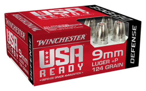 Ammunition Winchester Ammunition USA Ready 9mm WIN 9MM LUGER +P 124GR HX HP 20/200